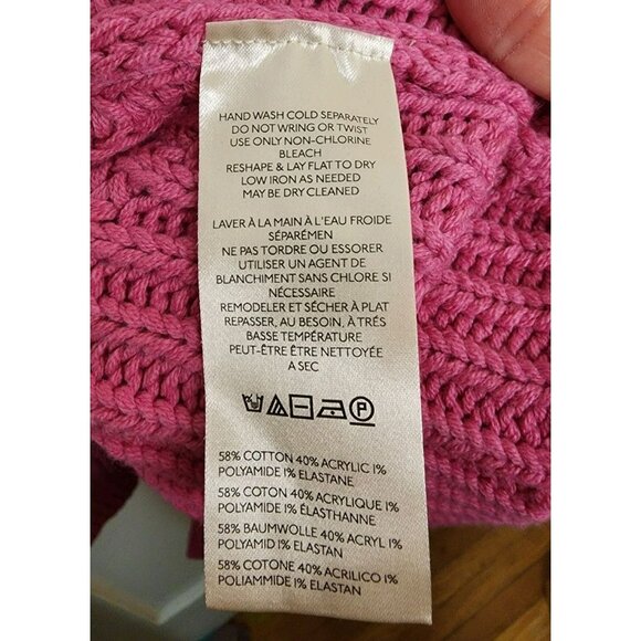 NEW Free People | Swim Too Deep Cardigan in Fuschia Flame Size Small NWT Chunky - Picture 7 of 8